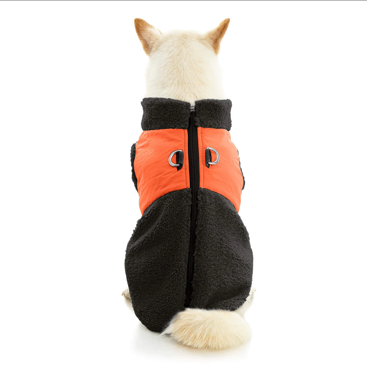 Zip Up Sherpa Vest: Black