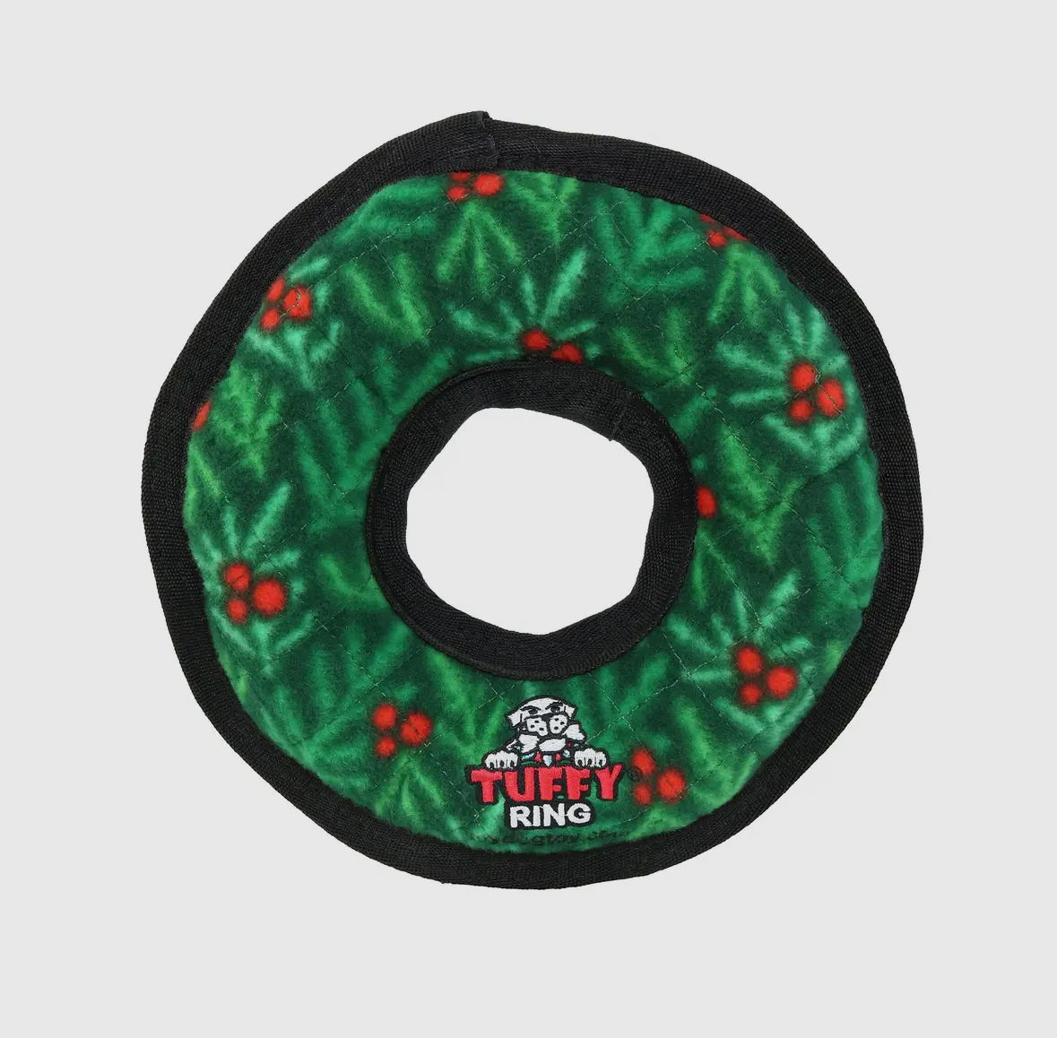 Tuffy Holiday Medium Ring
Wreath, Durable Squeaky Dog Toy