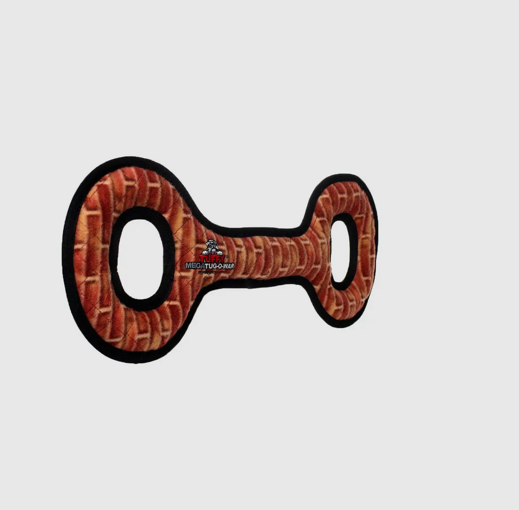 Tuffy Mega Tug Oval Brick, Durable, Tough, Squeaky Dog Toy