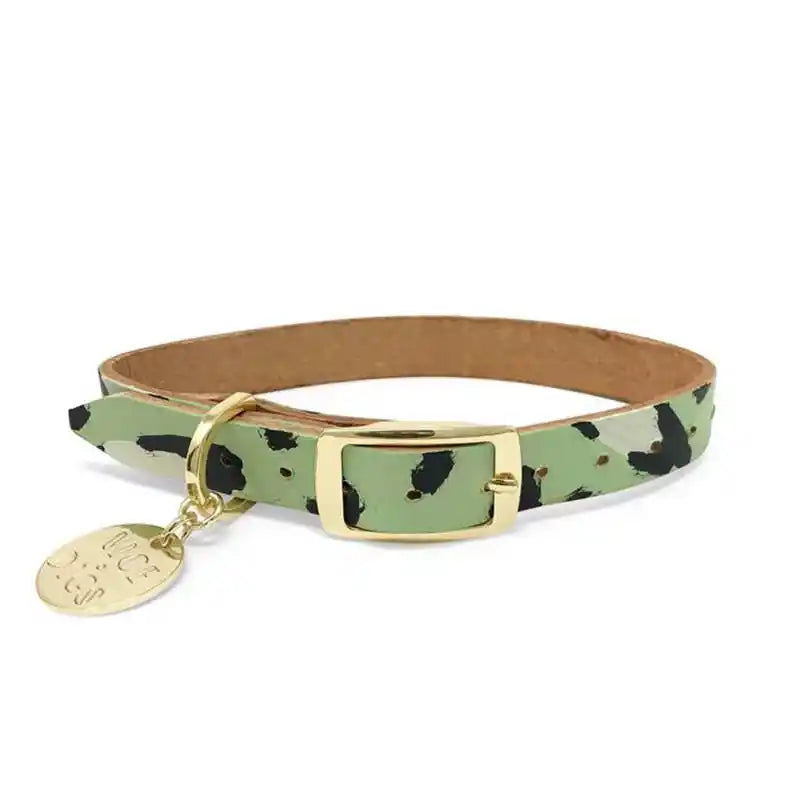 Animal Print Dog Collar - Pistachio