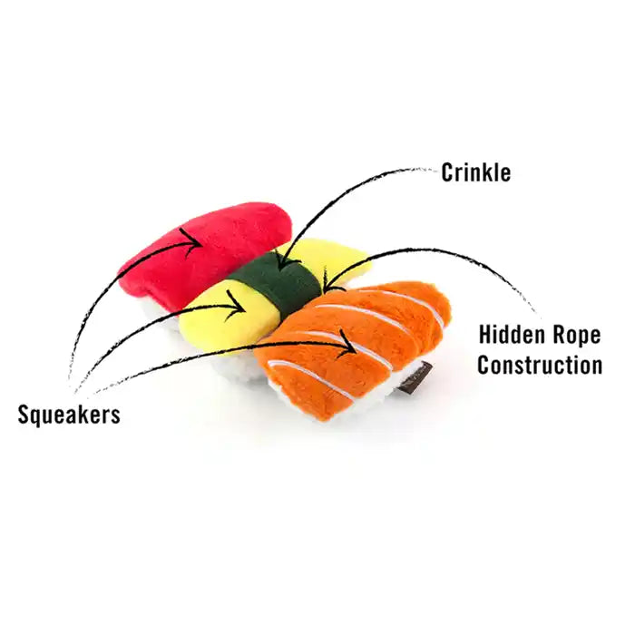 Sushi Trio Dog Toy