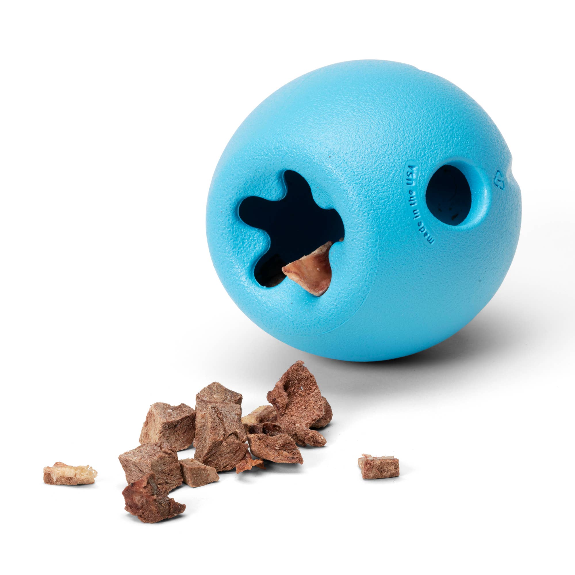 Rumbl® Puzzle Treat-Dispensing Enrichment Dog Toy: Aqua Blue / L