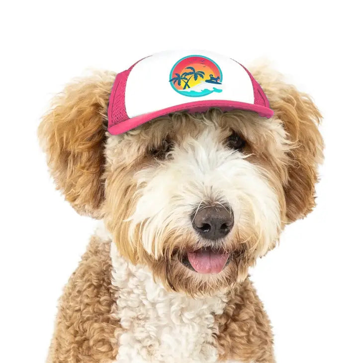 Surfer Dog Trucker Hat for Dogs