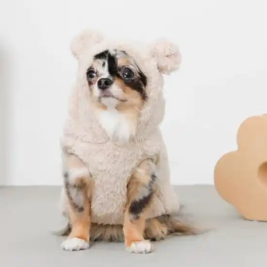Bear Fleece Dog Hoodie