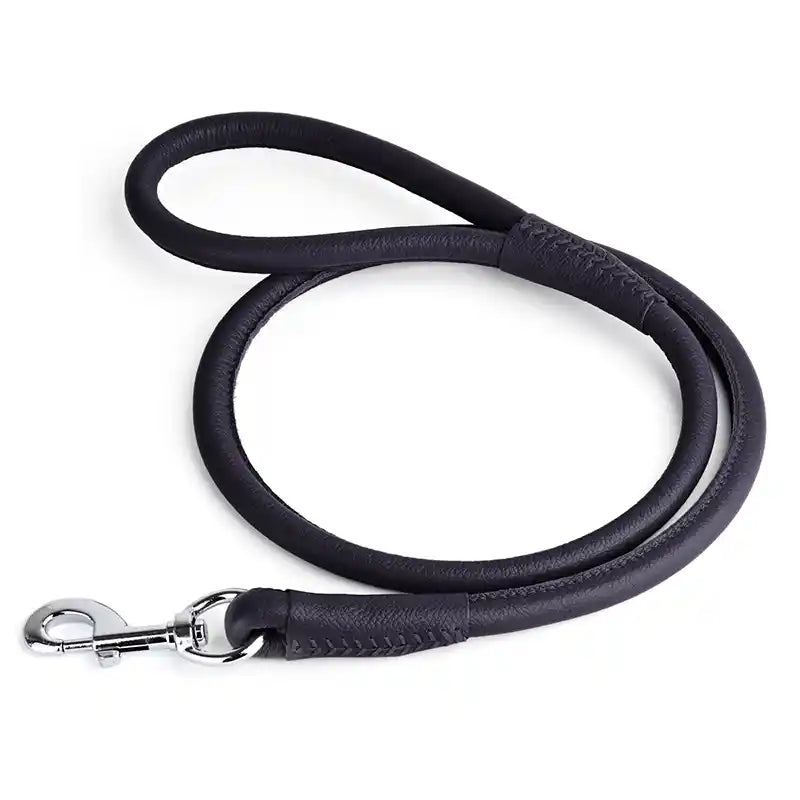6'L Leather Rounded Dog Leash