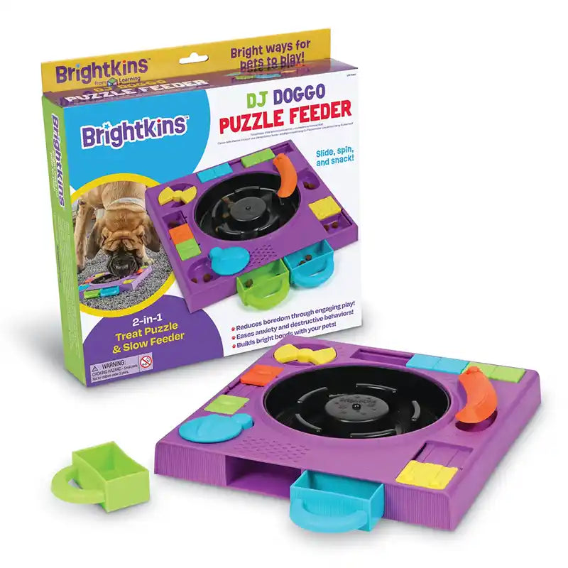 Dj Turntable Dog Puzzle Feeder