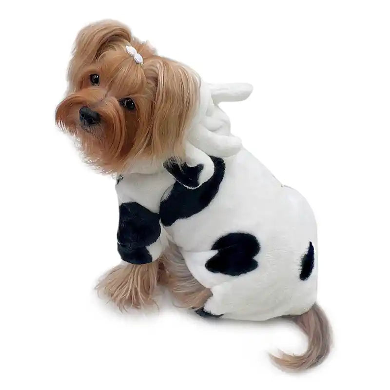 Ultra Plush Moo Cow Hooded Dog Pajamas