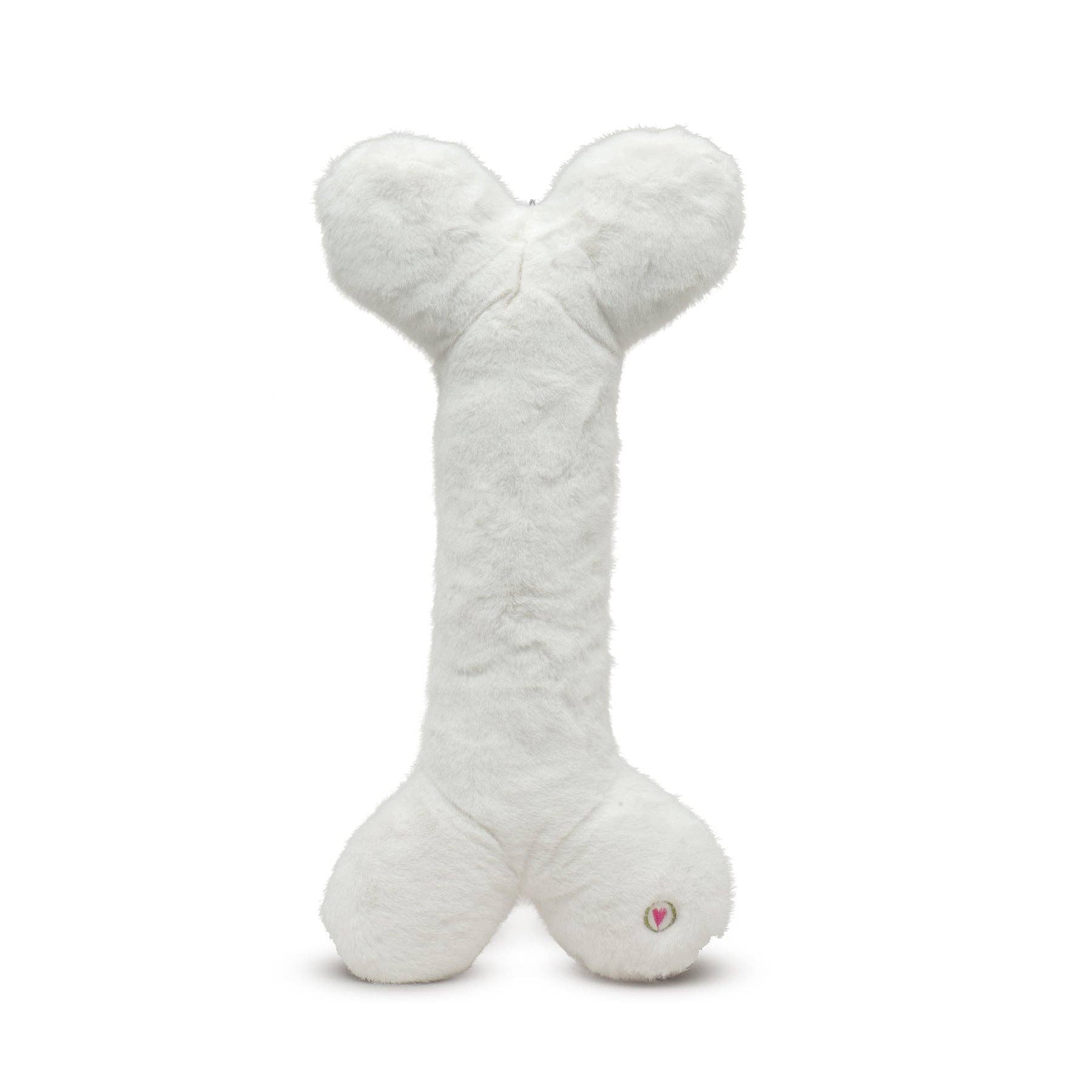 Nordic Frost Plush Bone Dog Toy: Red 2 foot