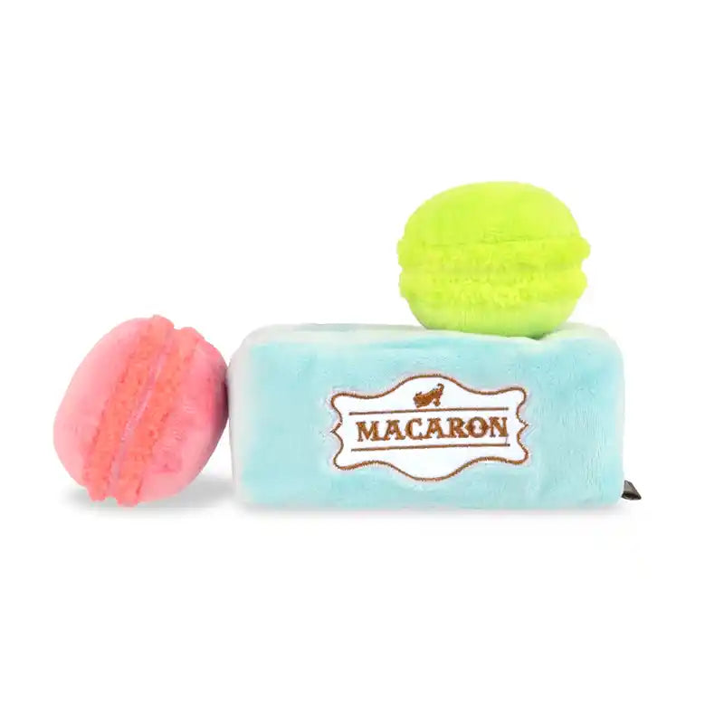 Macaron Plush Hide-and-Seek Dog Toy