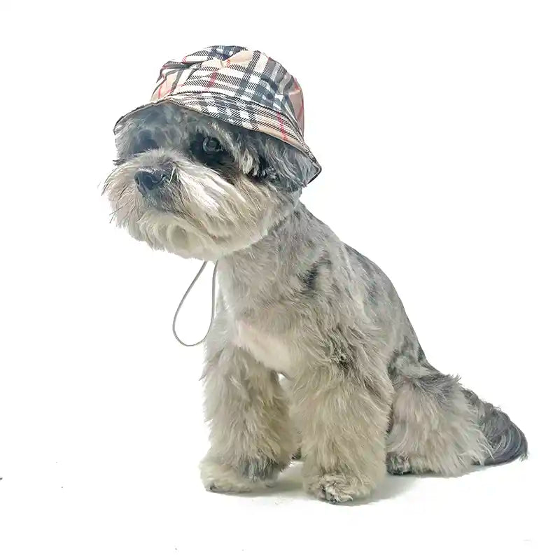 Plaid Bucket Hat for Dogs