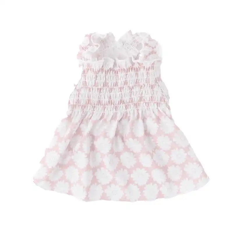 Smocked Daisy Dog Dress with Cooling Effect