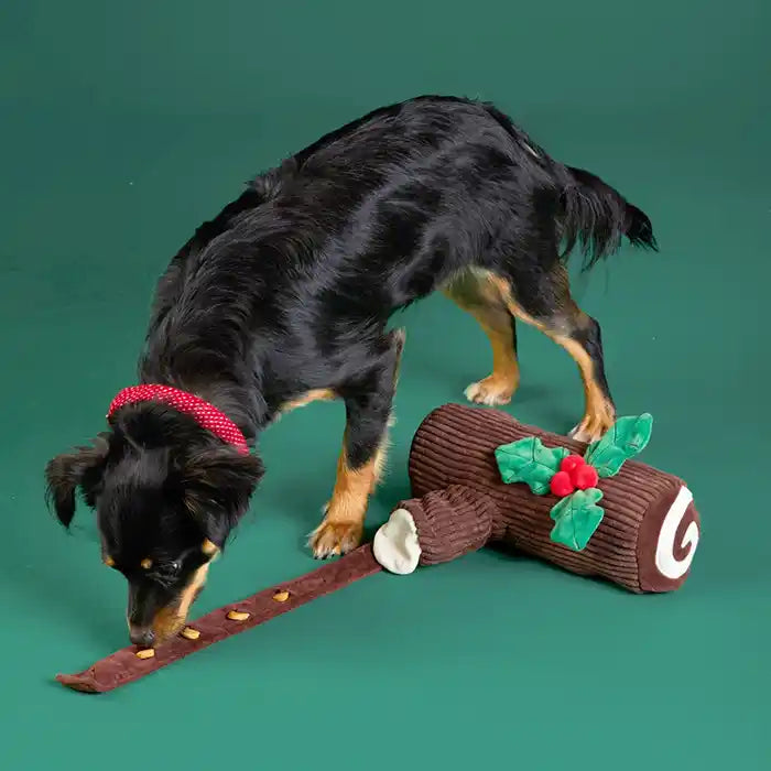 Yule Log Interactive Snuffle Dog Toy